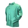 30'' Green 12 Ounce Westex Proban FR7A Cotton And Whipcord Flame Retardant Jacket With Snap Front Closure