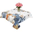 thumbnail image 2 of Navy Blue Pumpkin Fall Table Cloth Waterproof Tablecloths, Thanksgiving Maple Leaves Branches Tablecloth Dining Table Cover for Kitchen Party Tabletop Outdoor, Square Tablecloth 54x54 Inch, 2 of 9