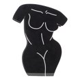 thumbnail image 1 of Jarrón de flores acrílico versátil, elegante, ligero, decorativo, moderno, con forma de cuerpo, para sala de estar, dormitorio, mujer, 1 of 14