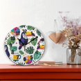 thumbnail image 2 of Yayeee 10" Wall Clock Battery Operated Quartz Round Silent Non-Ticking Home Decor, Vibrant Toucans Pattern, 2 of 6