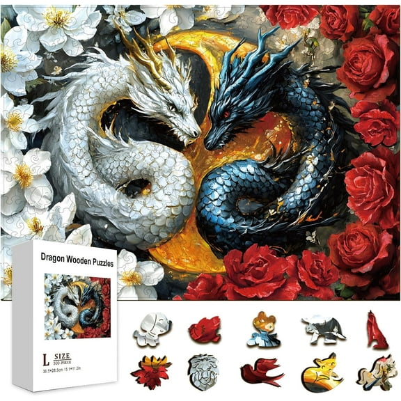 300Pcs Dragon Wooden Jigsaw Puzzles