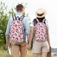 thumbnail image 6 of Balery Lilies Flowers Vintage Canvas Backpack for Men and Women - Large Capacity, Durable Travel Laptop Bag for School, Work, Hiking, and Outdoor Activities, 6 of 7