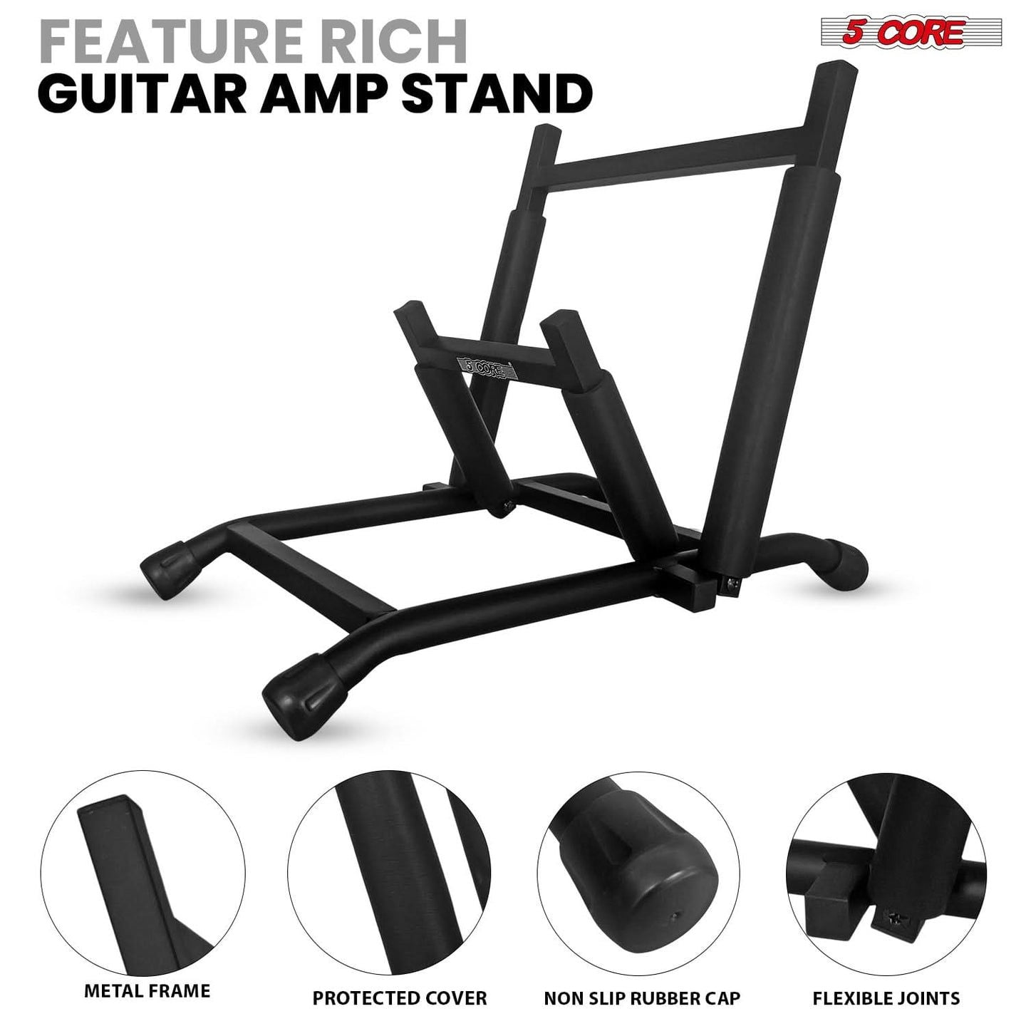 Guitar Amp Stand Heavy Duty Foam Cover Arm Adjustable Low Profile Collapsible