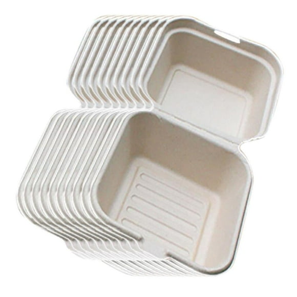 Caja desechable de papel para llevar, de alimentos de piezas Sunnimix contenedores de concha