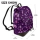 thumbnail image 2 of Balery Purple Snow Flakes Mochila de Cuero para Mujeres, Gran Capacidad, Bolsa de Viaje Multifuncional, Mochila de Cuero y Bolsa de Hombro para Mujeres, 2 of 4