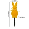 thumbnail image 2 of Easter Flocked Bunny Garden Stakes - Weather-Resistant Outdoor Decor for Yards, Gardens & Party Landscapes, Cute Bunny-Themed Accent, Perfect Easter & Spring Festive Decoration, Yellow, 2 of 6