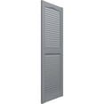 thumbnail image 4 of 14 1/2"W X 36"H Mid-America Vinyl, Standard Size Cathedral Top Center Mullion, Open Louver Shutter, W/Installation Shutter-Lok'S & Matching Screws, 030 - Paintable, 4 of 14