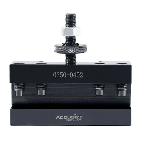 Accusize Ca Boring, Turning and Facing Quick Change Tool Post Holder, 1'' Max Hold, Style No 2, 0250-0402