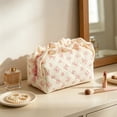 thumbnail image 2 of SLYNSHome Makeup Pouch, Large Capacity Quilted Cosmetic Storage Bag Zipper Organizer Pencil Bag For Travel Daily Use, 2 of 6