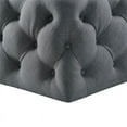thumbnail image 5 of Posh Living Ramon Modern Linen Fabric Cocktail Ottoman in Light Gray, 5 of 7