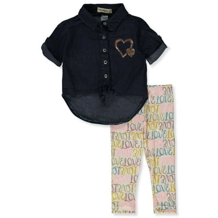 

One Step Up Baby Girls 2-Piece Love Leggings Set Outfit - navy 24 months (Infant)
