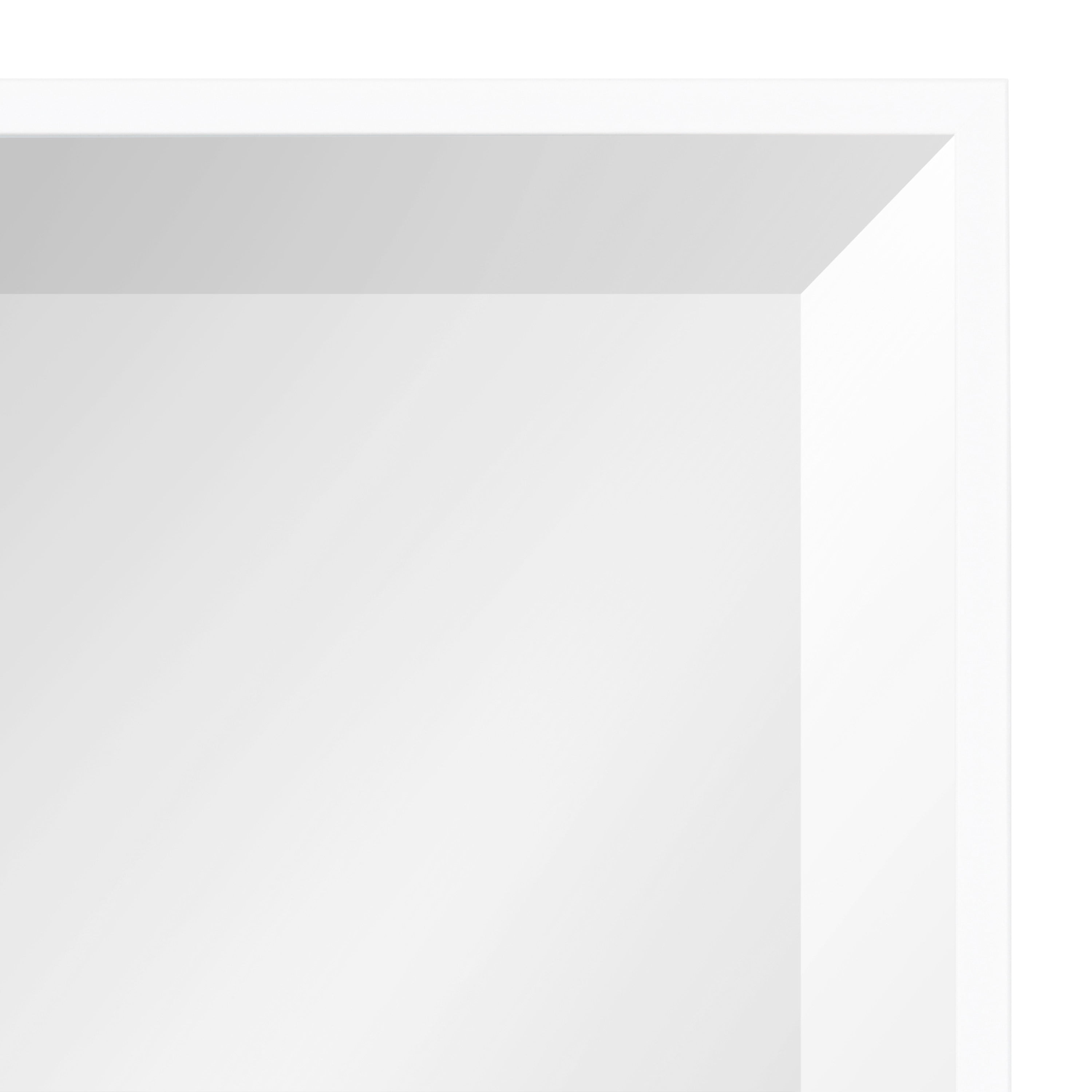 Kate And Laurel Rhodes Modern Decorative Rectangle Wall Mirror, 24.75" x 36.75", White, Contemporary Wall Decor