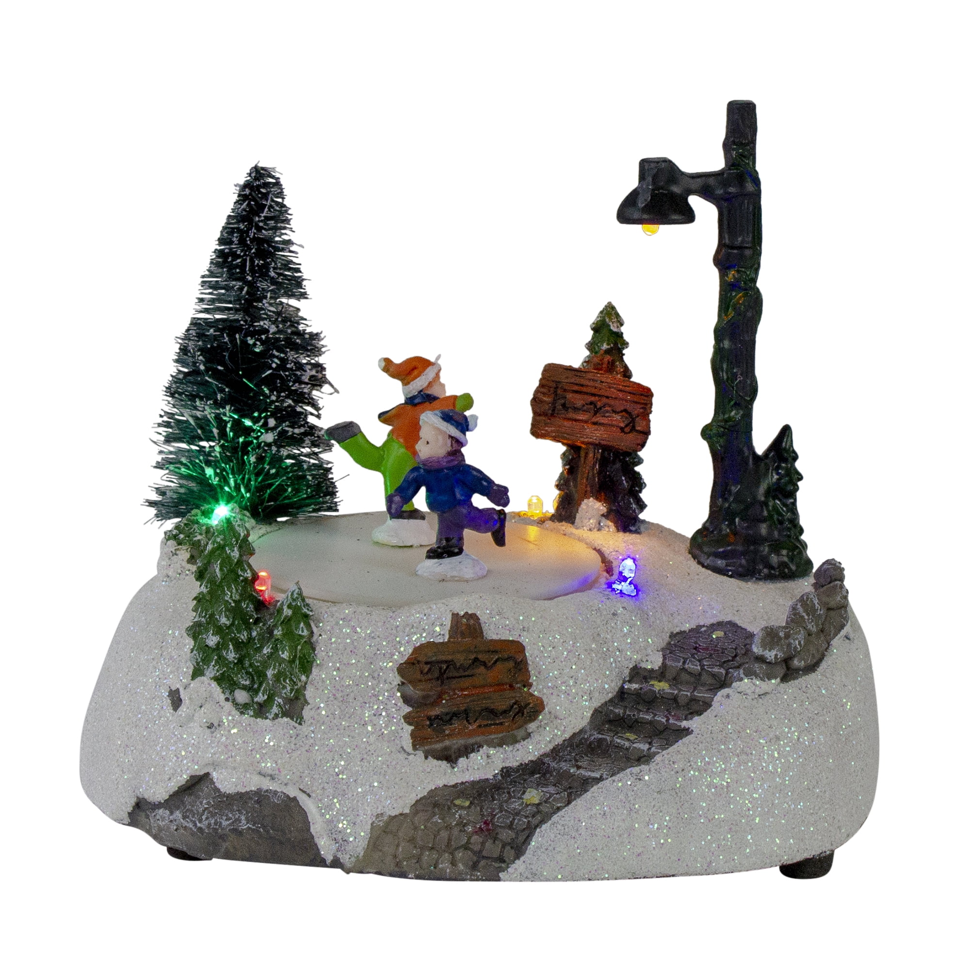5.5" LED Glittered Animated Children Skating Musical ...