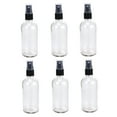 thumbnail image 4 of WHAMVOX 6pcs 100ml Transparent Spray Bottle Empty Mist Glass Water Sprayer Multifunctional Refillable Dispenser with Black Lid for Makeup Perfume Travel, 4 of 8