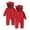 Red, variant on Kaemgyyd 2 PC Newborn Baby Boys Girls Snowsuit Cute Fleece Lined One-Piece Jumpsuit Outfits Winter Warm Hooded Romper for Infant