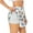 White, variant on Panda And Rainbow Printed 2 in 1 Women's Workout Shorts for Athletic Gym Running Shorts with Phone Pockets-Medium