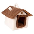 thumbnail image 4 of Cama para gatos, cueva para gatitos, cómoda cama para cachorros, cálida para el invierno Marrón, 4 of 9