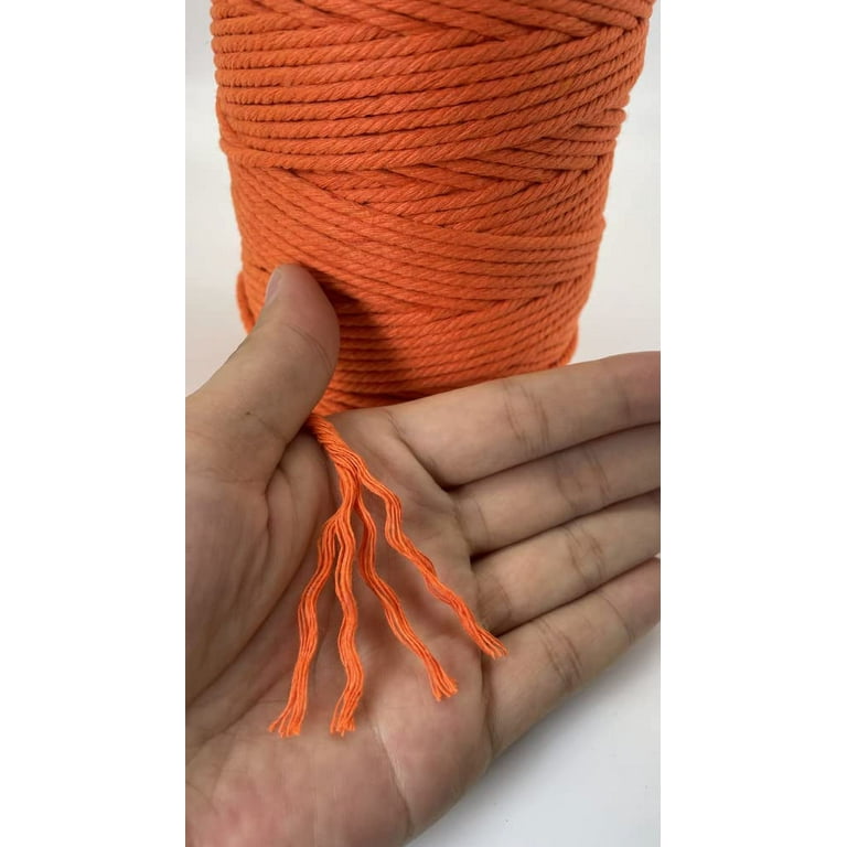 FLIPPED 100% Natural Macrame Cord,3mm x220 Yards Cotton Macrame Cords  Colored Cotton Macrame Rope Craft Cord for DIY Crafts Knitting Plant  Hangers
