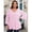 Pink, variant on LATWIIV Tunic Tops for Women 3/4 Sleeve Plus Size Women's Tunics Loose Fit Floral Swing Flare Ladies Blouse for Leggings A-SteelBlue32 4X