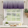 thumbnail image 3 of Grey Purple Valances for Windows 2 Panels,Light Filtering Kitchen Curtains Window Valance for Living Room Bedroom,Gradient Ombre Modern Abstract Color Art Rod Pocket Short Window Treatments 54"Wx18"L, 3 of 9