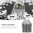 thumbnail image 4 of Paquete de 10 Caminos de Mesa DecoracióN de Mesa de PoliéSter Camino de Mesa una Rayas Blanco y Negro CláSico DiseñO Moderno y Elegante, 4 of 5