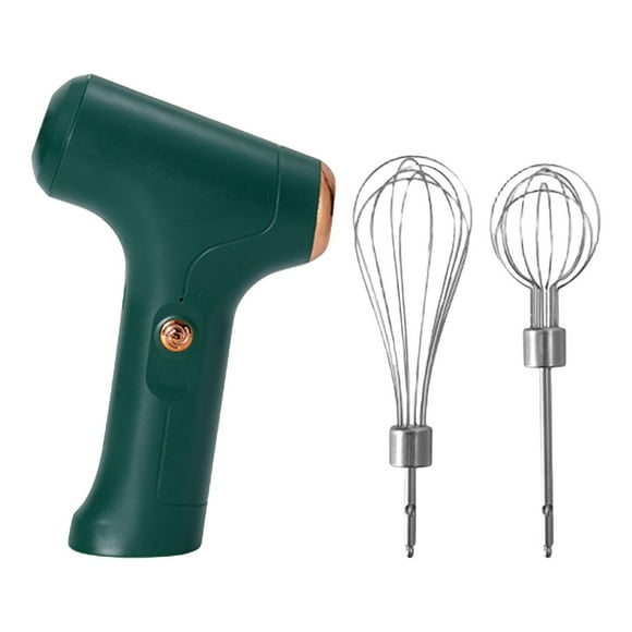 de mano eléctrica portátil de mano recargable USB de mano eléctrica inalámbrica de mano para comida de bebé, pastel, cocina , Verde 2 Varillas Sunnimix Mezclador de mano
