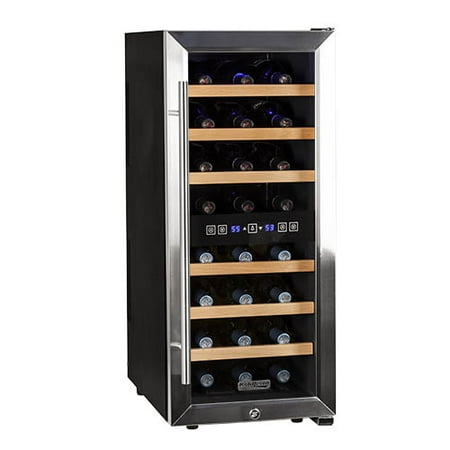 Koldfront Twr247e 14 Inch Wide 24 Bottle Wine Cooler With Dual Koldfront Twr247e 14 Inch Wide 24 Bottle Wine Cooler With Dual Cooling Zones