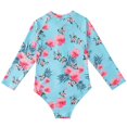thumbnail image 3 of Traje de baño para niñas de Europa y Estados Unidos, traje de baño de una pieza de manga larga para niños grandes, protector solar para niñas, traje de baño de playa para niños, 3 of 5