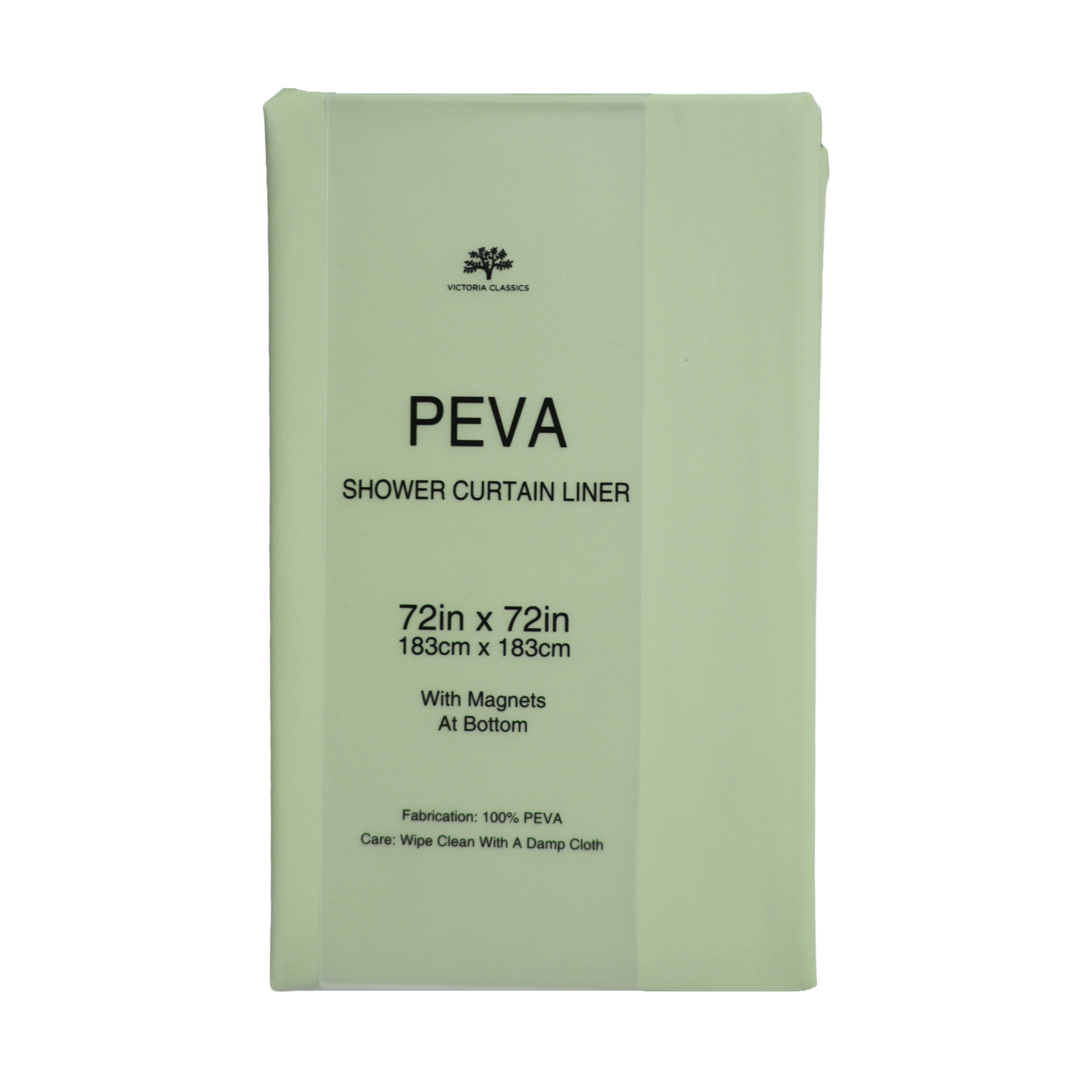 Soft NonToxic PEVA Shower Curtain Liner with and Metal