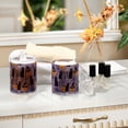 thumbnail image 4 of Yayeee 4 Pack Qtip Holder Bathroom Cotton Swab Canister with Lid Clear Dispenser Set, Purple Halloween Black Cat, 4 of 6