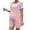 # Pink, variant on Taqqpue Women's Maternity Overall Shorts Solid Color Short Jumpsuits Summer Casual Sleeveless Rompers with Pockets
