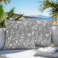 thumbnail image 4 of Gray Sage Leaves Outdoor Pillow Covers Pack of 2 Boho Floral Leaf Waterproof Throw Pillow Covers Decorative Cushion Cases for Patio Garden Tent Balcony Couch 26x26 inch, 4 of 8
