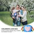 thumbnail image 3 of Crossbody Bag Little Heart Pattern Coin Purses Hologram Clear Shoulder Bag Messenger Handbag Mini Bag for Kids (Sky-blue), 3 of 4