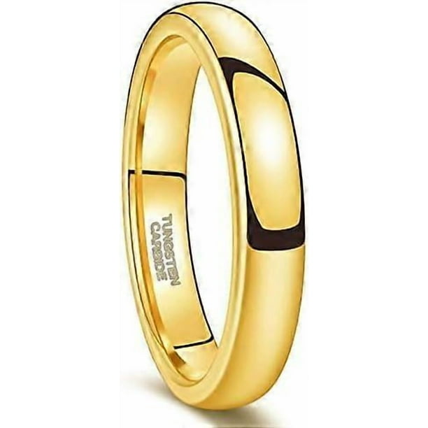2mm 4mm 6mm Tungsten Wedding Bands Ring for Women Men Rose Gold/Silver/Gold/Black Polished Slim Engagement Promise Rings Comfort Fit Size 4-13