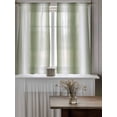 thumbnail image 4 of Green White Ombre Curtains 54 Inch Length,Sheer Curtains for Bedroom Living Room Window Country Pastoral Gradient Minimalist Rod Pocket Drapes Kitchen Curtains Small Half Window 42"x54" 2 Panels, 4 of 6