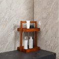 thumbnail image 3 of Shower Caddy Corner Utoplike, madera de teca, 2 niveles, 3 of 8