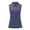 Dark Blue, variant on QIJUNTUO Women's Summer Solid Color Shirt Stand Up Collar Sleeveless Casual Sports Top Tennis White
