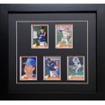 thumbnail image 1 of Trading Card Display Frame for 5 Standard Trading Cards -Black Moulding with Black (White Trim) Matting, 1 of 4
