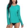 Women's Rashguard Swimsuit Long Sleeve UV Protection Swim Shirt V Neck