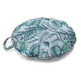 thumbnail image 1 of Exotic Round Floor Cushion with Handle, Chameleon Reptile on Tropical Leaves, Decorative Pillow for Living Room & Dorms, 18" Round, Pale Blue Seafoam, by Ambesonne, 1 of 4