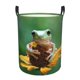 thumbnail image 1 of Fotbe Tree Frog Sitting On Sunflowes Cesto de Ropa con Asas, Cesto Impermeable de Gran Capacidad, Bolsa de Lavado para Dormitorio, Cesto de Ropa con Ruedas y Asas-Small, 1 of 6