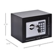 thumbnail image 3 of HOMCOM Small Steel Digital Electronic Safe Box Wall Mount Security Case Cabinet Keypad Lock Home Office Hotel Gun Cash Jewelry Black, 3 of 10