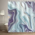 thumbnail image 2 of Shower Curtain Sets for Bathroom Decor with 12 Hooks, Marble Blue Purple, 72x72 Inch Bath Curtain Washable Shower Curtain for Bathtub, 2 of 7