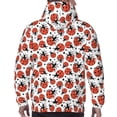 thumbnail image 7 of Kdxio Red Ladybugs Print Mens Casual Hooded Collar Drawstring Hoodies Pullover Sweatshirts Casual Long Sleeve Shirts-Large, 7 of 7