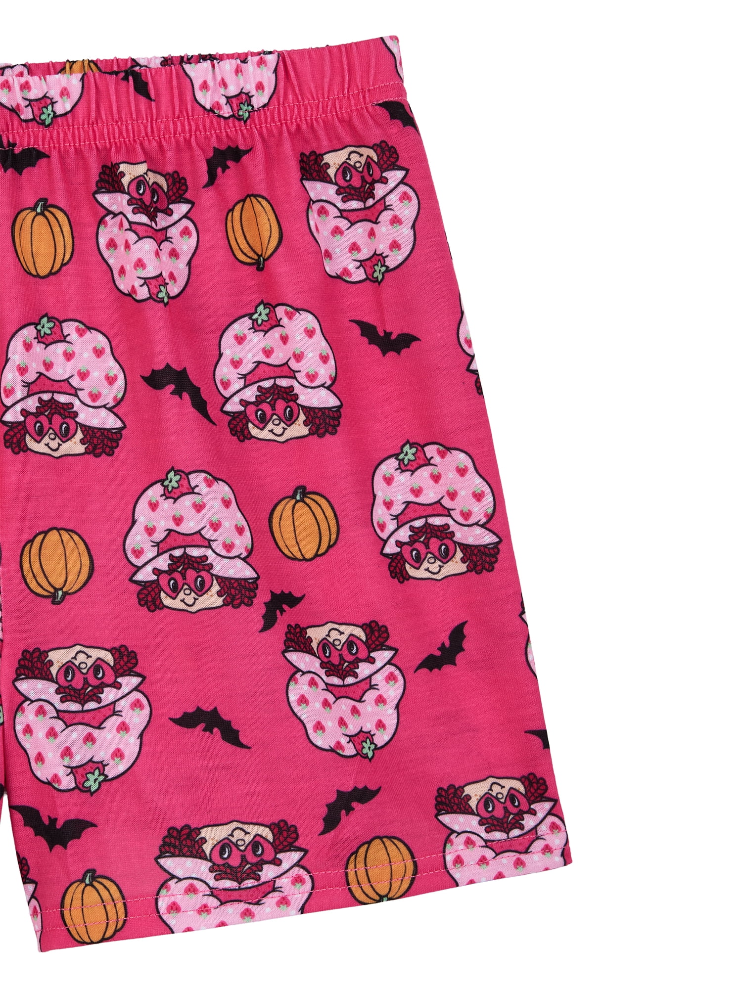 Strawberry Shortcake Girls Halloween Short Sleeve Sleep Top and Shorts Pajama Set, 2-Piece, Sizes 4-12
