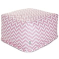 thumbnail image 2 of Majestic Home Goods Decorative Light Blue Chevron Large Ottoman, 2 of 5