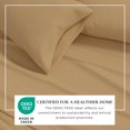 thumbnail image 4 of Great Bay Home Solid Flannel Sheet Set - 100% Turkish Cotton - Double Brushed (Queen, Camel), 4 of 6