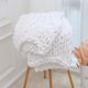 thumbnail image 4 of Manta de chenilla de punto grueso Blanket MocaDng, 102 x 102 cm, color blanco, 4 of 7
