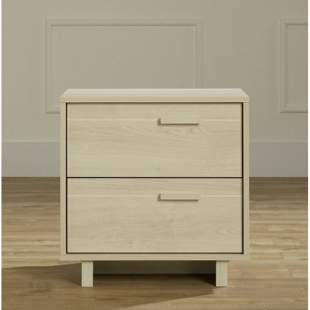 South Shore Noah 2-Drawer Nightstand for Child, in Bleached Oak