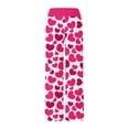 thumbnail image 6 of LEJHVAQK Heart Printed Valentine's Day Series Pajama Pants for Women Wide Leg Lounge Pants with Comfort Waist Elastic Drawstring Sleep Pants, 6 of 6